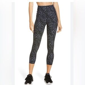 Sweaty Betty: High Waist 7/8 Celestial Blue Dot Print Power Leggings